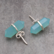 Aqua Chalcedony Sterling Silver Stud Earring | Akrati Jewels Inc