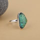 Dichroic Glass Ring In 925 Sterling Silver | Akrati Jewels Inc