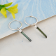 Tourmaline Pencil Hoop Earring in 925 silver | Akrati Jewels Inc