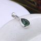 Natural Green Tourmaline Dainty Pendant in 925 Sterling Silver | Akrati Jewels Inc