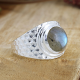 925 Sterling Silver Labradorite Hammered Band Ring | Akrati Jewels Inc