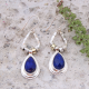 LAPIS LAZULI GEMSTONE SILVER HANDCRAFTED EARRING | Akrati Jewels Inc