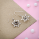 Flower Design Smoky Quartz Gemstone Silver Earring | Akrati Jewels Inc
