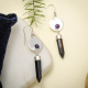 Handcrafted 925 Sterling Silver Black Onyx and Amethyst Earring | Akrati Jewels Inc