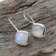 Cushion Moonstone Silver Earring Handmade Jewelery Supplier | Akrati Jewels Inc