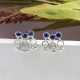 925 Sterling Silver Minimalist Round Stone Stud Earring Fine Jewelry Supplier | Akrati Jewels Inc