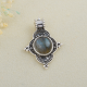 oxidized 925 sterling silver natural labradorite pendant necklace | Akrati Jewels Inc