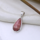 Unique Teardrop Rhodochrosite Sterling Silver Pendant for Her | Akrati Jewels Inc