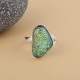 Dichroic Glass Ring In 925 Sterling Silver | Akrati Jewels Inc