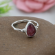 925 Sterling Silver Natural pink Tourmaline Pear Shape Ring US 9.5  | Akrati Jewels Inc