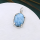 Oval Shape Larimar Sterling Silver Pendant Jewelry for Women | Akrati Jewels Inc