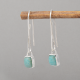 Amazonite Drop Dangle Earring in Sterling Silver | Akrati Jewels Inc