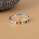 Chakra Multi-Stone ring in 925 Sterling Silver | Akrati Jewels Inc