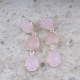 Rose Quartz Silver Earring Gemstone Jewelery Wholesalers | Akrati Jewels Inc