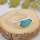 Amazonite Gemstone Ring Handmade 925 Sterling Silver | Akrati Jewels Inc