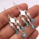 South West Blue Topaz Sterling Silver Earring | Akrati Jewels Inc