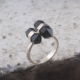 Black Onyx Pencil Quartz Silver Ring Online Gemstone Jewelery | Akrati Jewels Inc