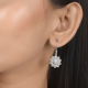 Vintage Floral Design 925 Sterling Silver Dangle Earrings For Women Jewelry Supplier | Akrati Jewels Inc