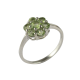 Flower Design Peridot Sterling Silver Ring Jewelry | Akrati Jewels Inc