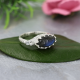 925 Sterling Silver Two Stone Dome Band Ring Jewellery Wholesaler | Akrati Jewels Inc