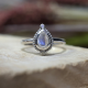 925 Sterling Silver Tear Drop Spiritual Gemstone Handmade Band Rings Jewelry Manufactutrer | Akrati Jewels Inc