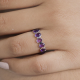 925 Sterling Silver Full Eternity Amethyst Band Ring Handmade Jewelry Manufacturer | Akrati Jewels Inc