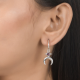 925 Silver Celestial Crescent Moon Dangle Earrings Bulk Jewelry Distributor | Akrati Jewels Inc