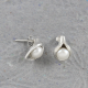 Sterling Silver Pearl Gemstone Stud Earring | Akrati Jewels Inc