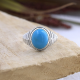 925 Sterling Silver Natural Turquoise Birthstone Dome Statement Band Ring Jewelry Supplier | Akrati Jewels Inc
