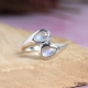 925 Sterling Silver Teardrop Artisan Crafted Nature Inspired Two Band Ring Jewellery Manufacturer | Akrati Jewels Inc