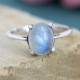 Natural Moonstone 925 Sterling Silver Ring Fine Jewelry | Akrati Jewels Inc