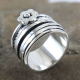 Floral Craft Sterling Silver Spinning Ring | Akrati Jewels Inc