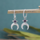 925 Silver Celestial Crescent Moon Dangle Earrings Bulk Jewelry Distributor | Akrati Jewels Inc