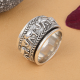 Elephant Design Solid 925 Sterling Silver Handmade Spinner Ring  | Akrati Jewels Inc