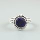 Blue Sapphire Gemstone Sterling Silver Band | Akrati Jewels Inc