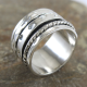 Eternity Sterling Silver Meditation Band Spinner Ring | Akrati Jewels Inc