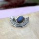 Unique 925 Sterling Silver Oval Shape Gemstone Wave Band Ring Jewelry Manufacturer | Akrati Jewels Inc
