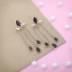 Dangling Garnet Gemstone Silver Earring | Akrati Jewels Inc