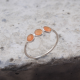 Carnelian 3 Gemstone Sterling Silver Ring | Akrati Jewels Inc