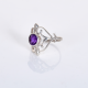 Artistic amethyst gemstone silver fine ring | Akrati Jewels Inc