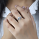 925 Sterling Silver Double Birthstone Minimal Ring Fine Jewelry Manufacturer | Akrati Jewels Inc