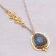 Labradorite Gemstone Gold Plated Silver Necklace | Akrati Jewels Inc