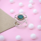 Eternity Sterling Silver Turquoise Ring Jewelry From India Wholesale | Akrati Jewels Inc