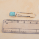 Amazonite Drop Dangle Earring in Sterling Silver | Akrati Jewels Inc