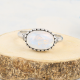 Oval Cab Natural Rainbow Moonstone 925 Sterling Silver Ring | Akrati Jewels Inc