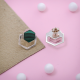 Malachite Gemstone Silver Stud Earring | Akrati Jewels Inc
