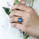 925 Sterling Silver Natural Gemstone Chunky Boho Simple Ring Jewellery Wholesaler  | Akrati Jewels Inc