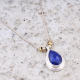 NATURAL LAPIS LAZULI STERLING SILVER NECKLACE | Akrati Jewels Inc