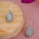 Handcrafted Moonstone 925 Silver Dangle Hook Earrings | Akrati Jewels Inc
