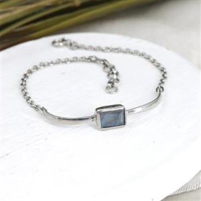 Stylish 925 Silver Rectangular Shape Cuff Bracelet Girls Jewelry Supplier | Akrati Jewels Inc